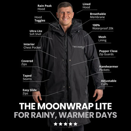 Frostfire Moonwrap Lite Waterproof Coat | Breathable Mesh Lined Outdoor Changing Robe