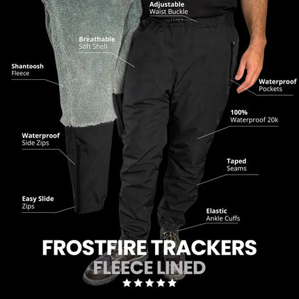 Frostfire Fleece Lined Waterproof Joggers | Breathable Warm Outdoor Trousers