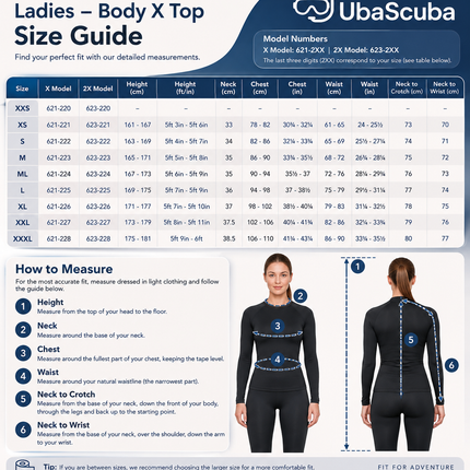 Waterproof BODY 2X Ladies Undersuit Top | 665g/m² Thermal Drysuit Base Layer