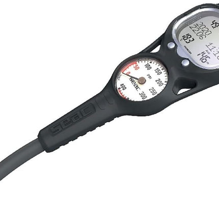 SEAC Console Screen Black | Dive Computer + Pressure Gauge PSI