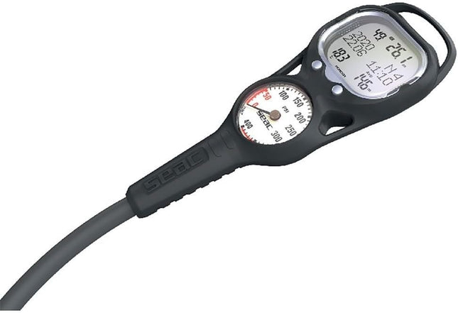 SEAC Console Screen Black | Dive Computer + Pressure Gauge PSI