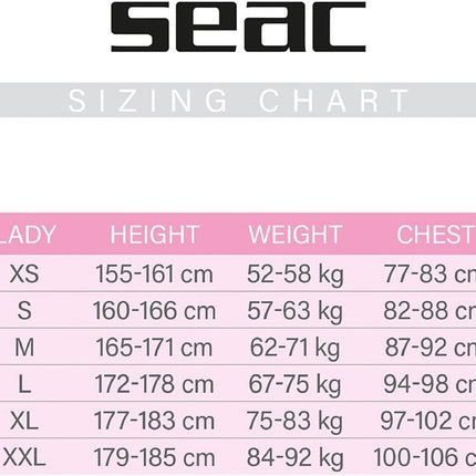 SEAC Feel Ultraflex 3mm Lady Wetsuit Black/Light Blue | Back Zip