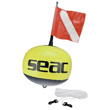 Seac Sub Round Diving Buoy Fluo Yellow | 25m Line