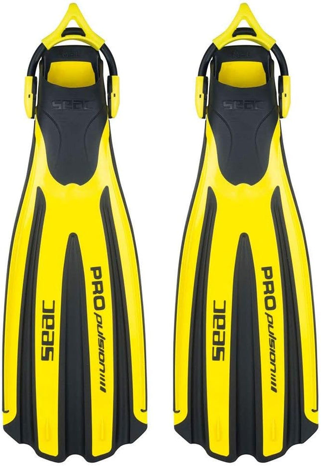 Seac Propulsion S Yellow Diving Fins | Sling Strap
