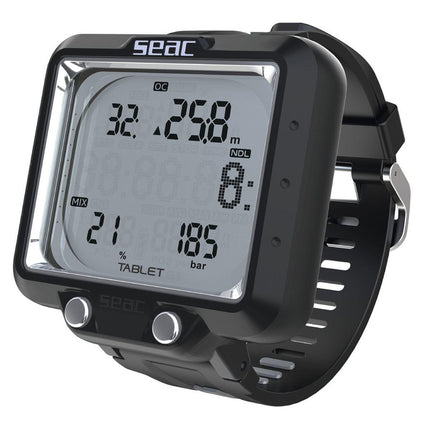 SEAC Tablet Dive Computer Black/Silver | Bluetooth | 3 Gas Mix | Nitrox