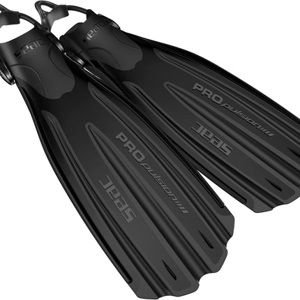 Seac Propulsion S Black Diving Fins | Sling Strap
