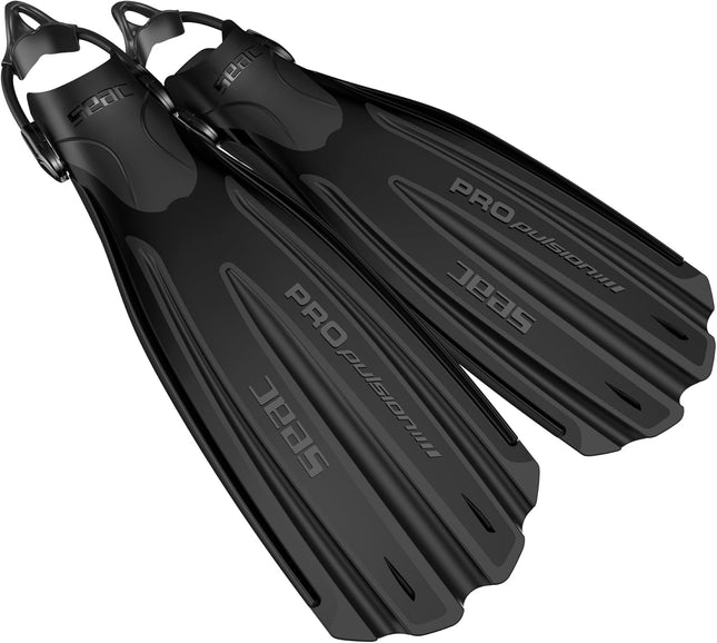 Seac Propulsion S Black Diving Fins | Sling Strap