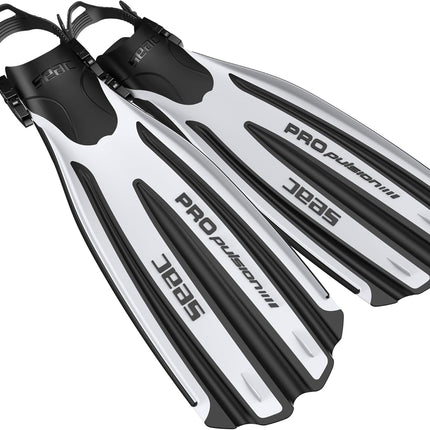 Seac Propulsion S White Diving Fins | High Performance Sling Strap