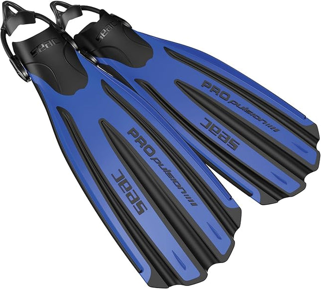 Seac Propulsion S Blue Diving Fins | Open Heel Sling Strap