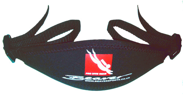 Adjustable Neoprene Mask Strap | Beaver Diver Logo | Comfortable Fit