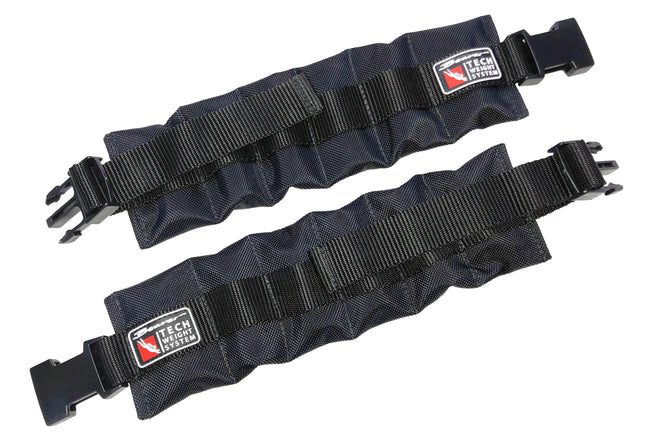 Pair of Ingot Ankle Weights 0.6kg Each | Adjustable Diving Stability Weights