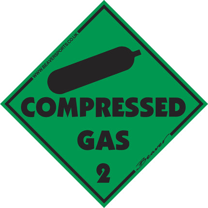 Beaver Magnetic Compressed Gas Symbol | 11cm Hazard Sign | Vehicle Safety Display