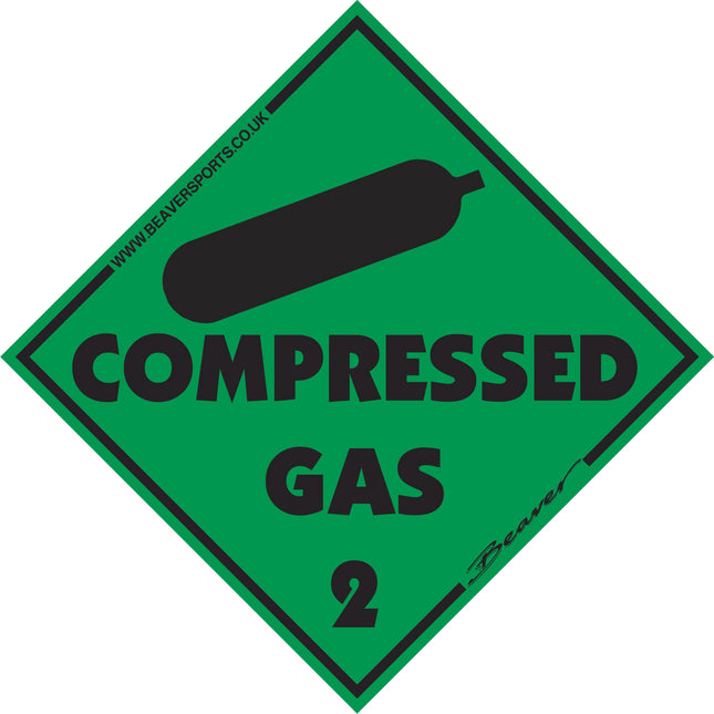 Beaver Magnetic Compressed Gas Symbol | 11cm Hazard Sign | Vehicle Safety Display