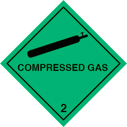 Beaver Compressed Gas Sticker | 11cm Vinyl Hazard Label | Vehicle Safety Display