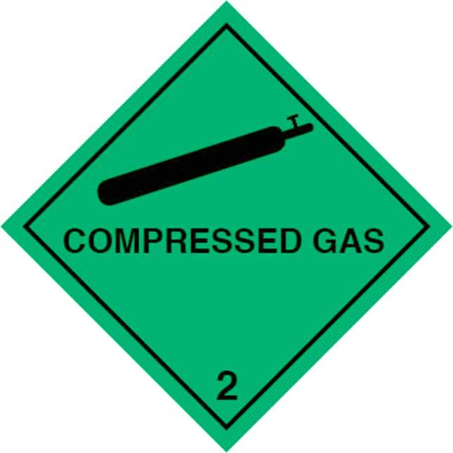 Beaver Compressed Gas Sticker | 11cm Vinyl Hazard Label | Vehicle Safety Display