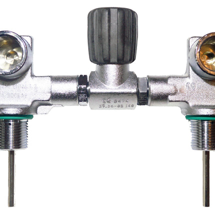 Beaver 300 Bar Twin 5.5" Manifold M26 Thread M25x2 EN-144-1 | Nitrox Valve | Dual Outlet
