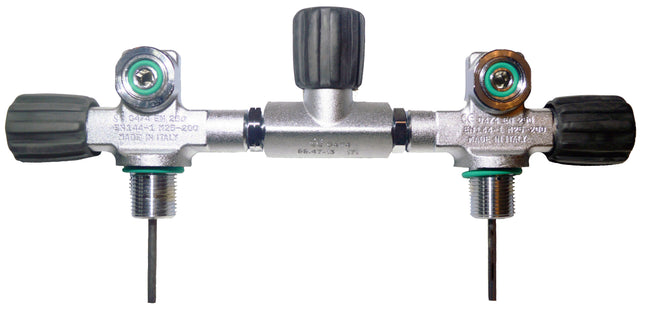 Beaver 232 Bar Twin 7" Manifold M25x2 EN-144-1 | Dual Outlet Valve | Nitrox Compatible
