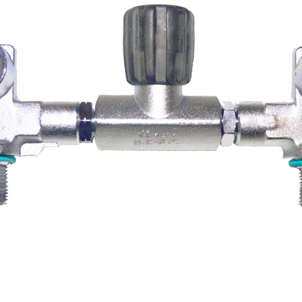 Beaver 300 Bar Twin 7" Manifold M26 Thread M25x2 EN-144-1 | Nitrox Valve | Dual Outlet