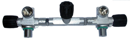 Beaver 232 Bar Twin 8" Manifold M26 Thread M25x2 EN-144-1 | Nitrox Valve | Dual Outlet