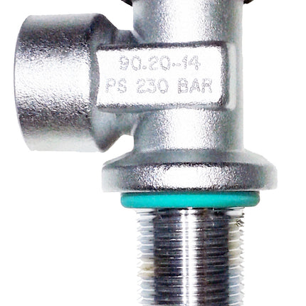 Beaver 232 Bar Top Handled Cylinder Valve M25x2 EN-144-1 | G5/8" DIN Outlet