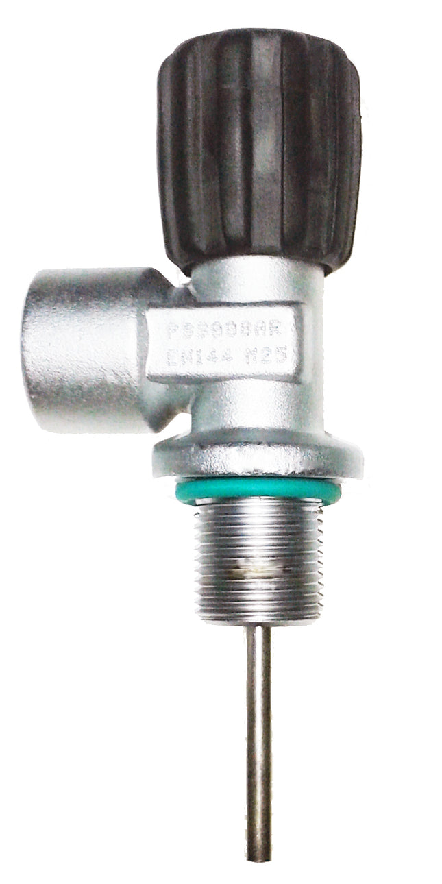 Beaver 300 Bar Top Handled Cylinder Valve M25x2 EN-144-1 | G5/8" DIN Outlet