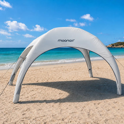 Frostfire Moonair 3m x 3m Inflatable Pop-Up Shelter | Beach Camping Gazebo with Side Panels