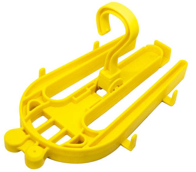 Yellow Dry Suit & Regulator Hanger | Heavy Duty Folding SCUBA Equipment Hanger