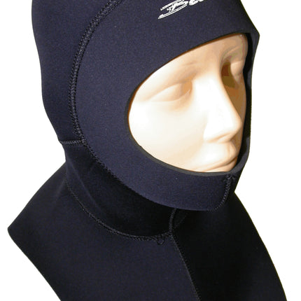 Pirate 3/5mm Semi Dry Long Yoke Hood Small | Superstretch Neoprene Dive Hood