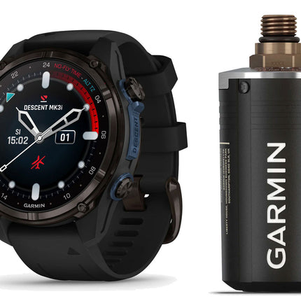 Garmin Descent Mk3i 43mm Carbon Grey DLC Titanium & Black Silicone Band