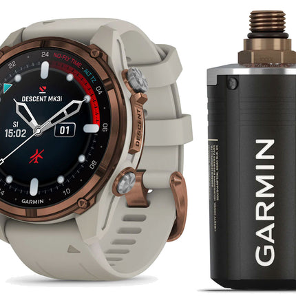 Garmin Descent Mk3i 43mm Bronze PVD Titanium & French Grey Silicone Band