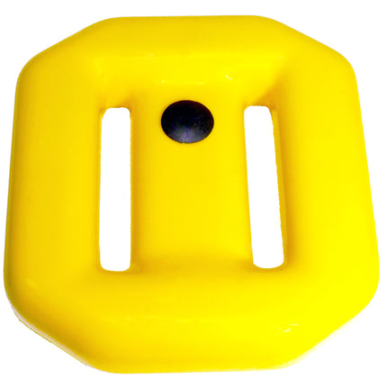 1Kg Yellow Vinyl Coated Lead Block | Durable Lace-Through Diving Weight