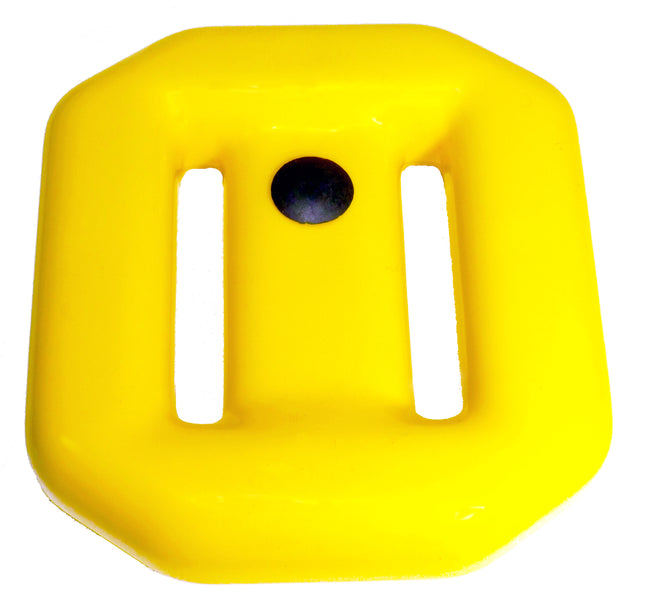 1Kg Yellow Vinyl Coated Lead Block | Durable Lace-Through Diving Weight