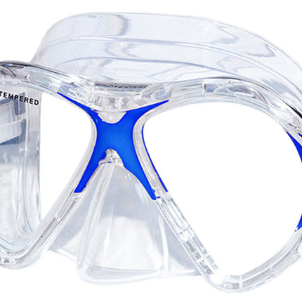Blue Saekodive Avenger Mask | Twin Lens Clear Silicone | Easy Strap Adjust