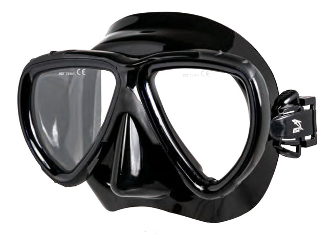 Black Challenger Silicone Mask | Twin Lens | Adjustable Dive Mask