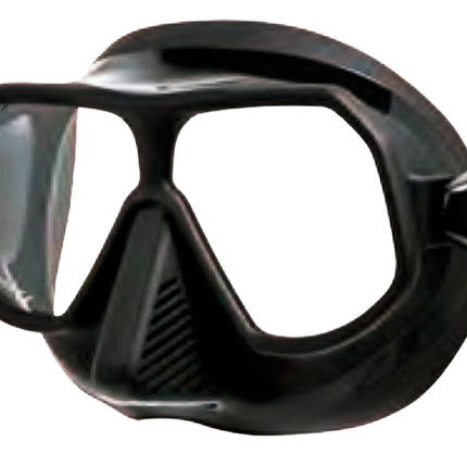 Black Descent Frameless Silicone Mask | Twin Lens | Low Volume Dive Mask