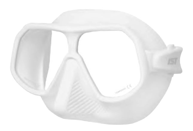 White Descent Frameless Silicone Mask | Twin Lens | Low Volume Dive Mask