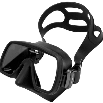 Black Mini Atomic Frameless Mask | Ultra Low Volume | Wide Field View