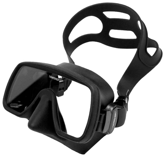 Black Mini Atomic Frameless Mask | Ultra Low Volume | Wide Field View