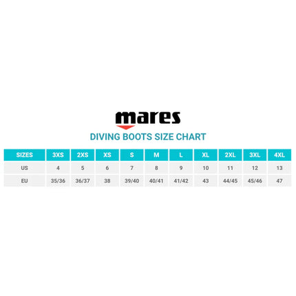 Mares Flexa DS 5mm Dive Boots UK 4.5 | Hard Sole Neoprene Scuba Boots