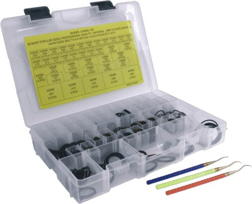 Large Size O-Ring Kit | 450-Piece Assortment with Picks | 38 Sizes