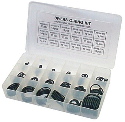 Standard Size O-Ring Kit | 180-Piece Assortment | 18 Sizes