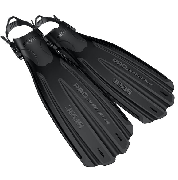 Seac Propulsion S Black Diving Fins | EVA Sling Strap