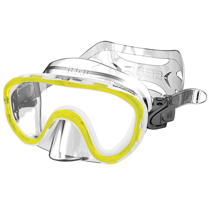 SEAC Marina Kids Snorkelling Mask Yellow Clear | Tempered Glass Age 3-6 Years