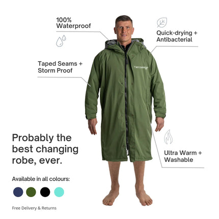 Frostfire Moonwrap Pro Waterproof Changing Robe | Fleece Lined Breathable Outdoor Coat