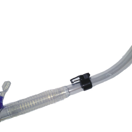 Blue Atlantis Snorkel | Clear Silicone Snorkel with Splashguard & Purge Valve
