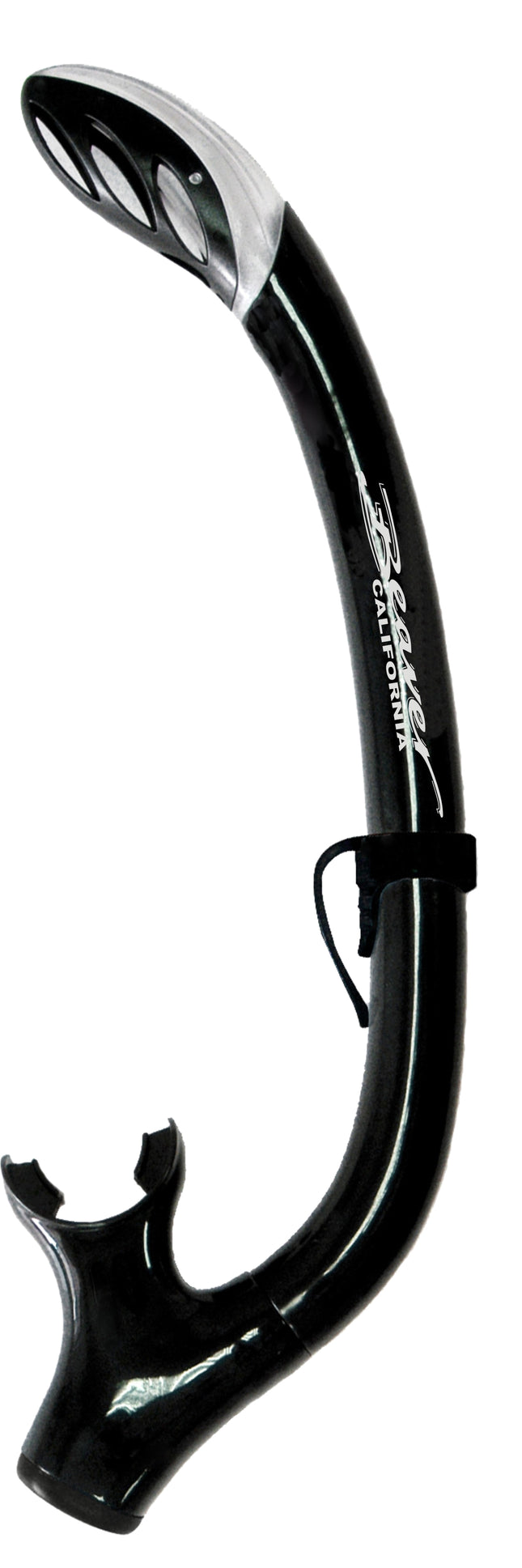 California Semi-Dry Snorkel | Lightweight Black Snorkel with Drain Valve & Soft Mouthpiece
