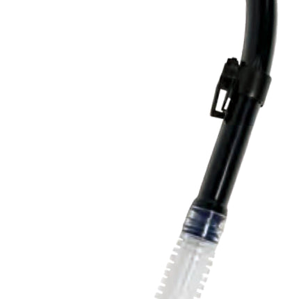 Black/Clear Gobi Dry Top Snorkel | Dry-Top Seal, Purge Valve & Silicone Mouthpiece