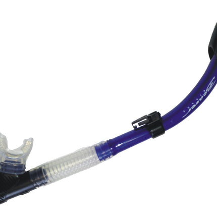 Blue Mirage Semi-Dry Snorkel | Silicone Mouthpiece, Purge Valve & Splash Guard