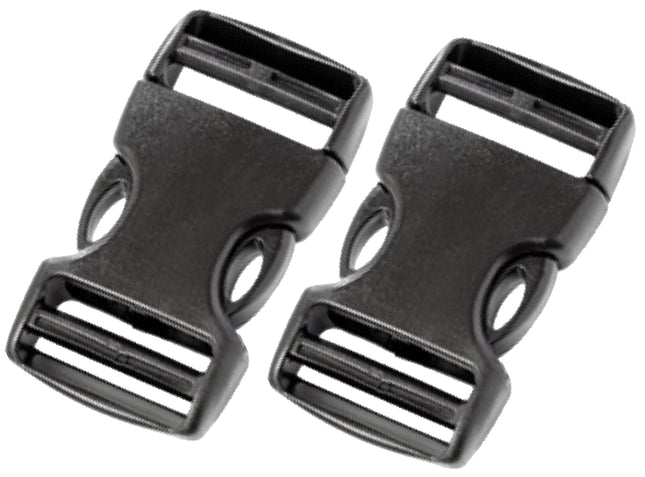 Beaver 25mm Side Release Buckles | Pair | Quick Release Polymer Clips