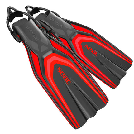 Seac Red Style-S Open Heel Fins | Self-Adjusting Sling Strap